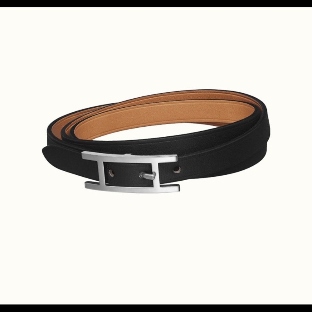 HERMES Triple tour hapi 3 bracelet in black
